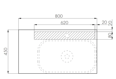 Тумба с раковиной Aquaton Мишель 80 1A2568K0MIX30 дуб