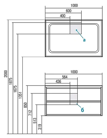 Тумба под раковину Акватон Римини 1A2328K3RN010 белый