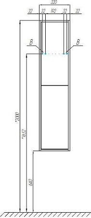 Шкаф-пенал 30 см Акватон Ривьера 1A239203RVX20 белый