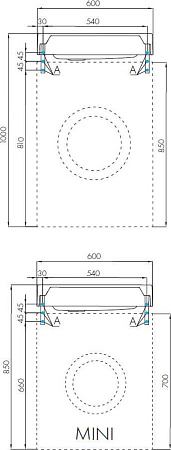 Раковина 60 см Акватон Рейн 1A72103KRW010